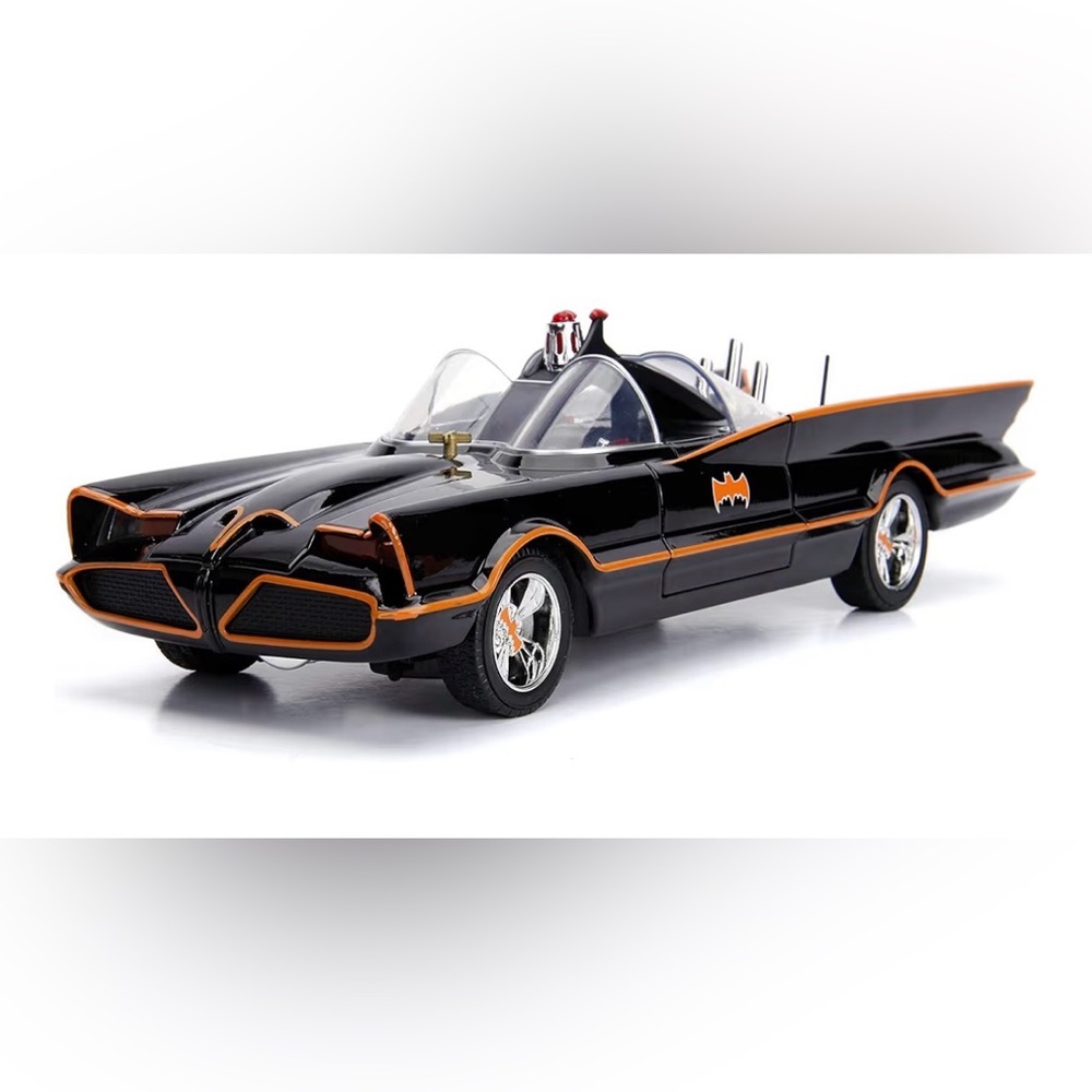 Batman Classic TV Series Batmobile with Dye Cast Figures + Robin + Joker